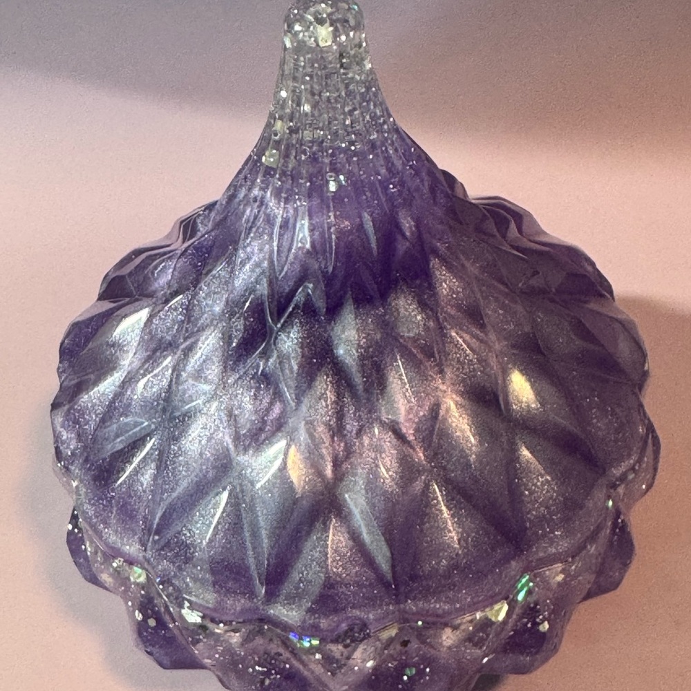Elegant Purple Resin Art Piece